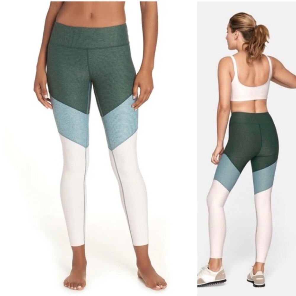 OUTDOOR VOICES Springs Green Tricolor Leggings XS